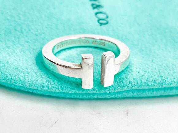 Tiffany & Co. Jewelry - Tiffany & Co. T Square Sterling Silver Ring Size 5.25